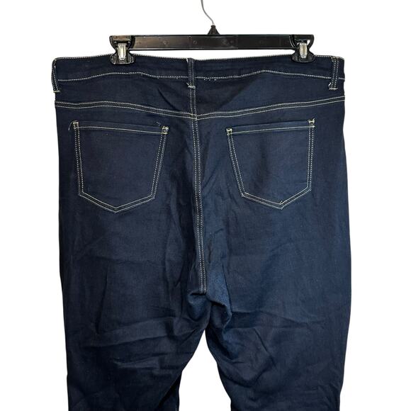 Copper Flash Plus Size High Rise Flare Jeans Dark Wash 18W Dark Wash Casual Y2K - Picture 5 of 9